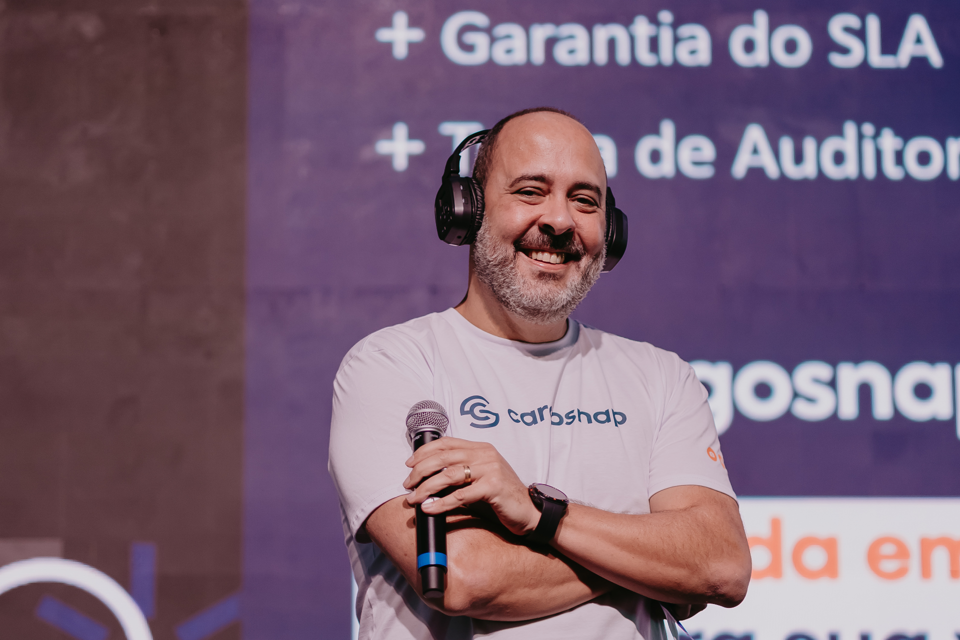 Daniel Maul Lins durante uma palestra sobre inovação em logística